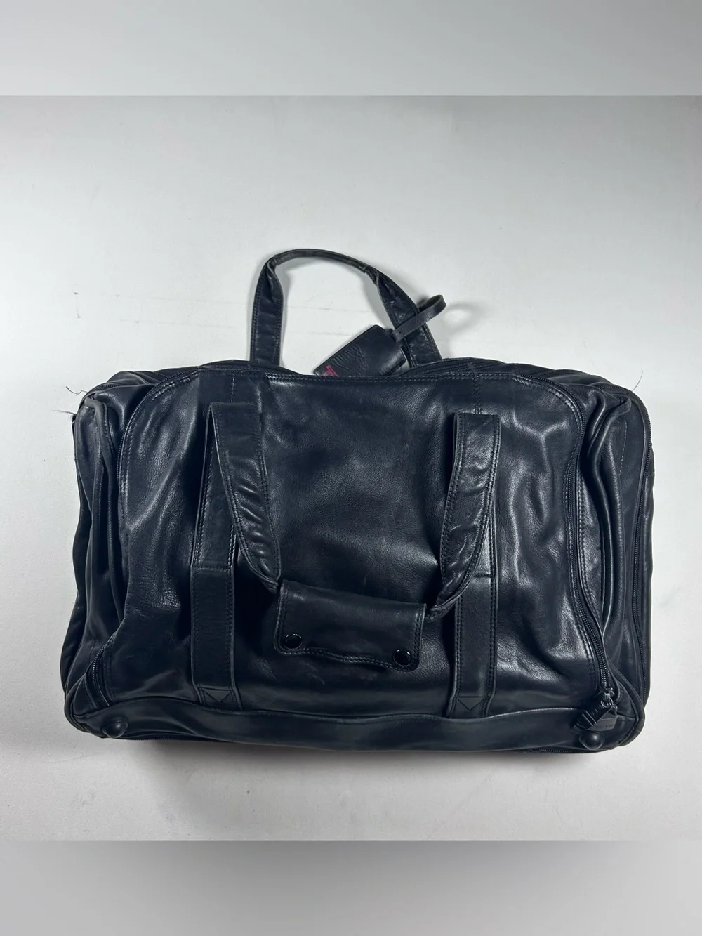 Tumi 978D3 Nappa Leather Expandable Carry On Duffle Weekender Bag 21